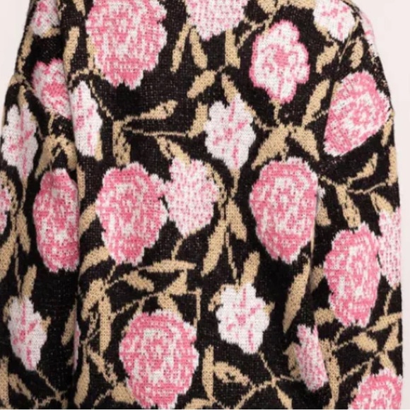 Pink Martini Rosie Rose Sweater Size Large Pink/Black Good Condition - Picture 4 of 12